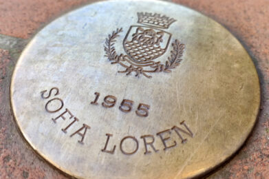Plate dedicated to Sofia Loren