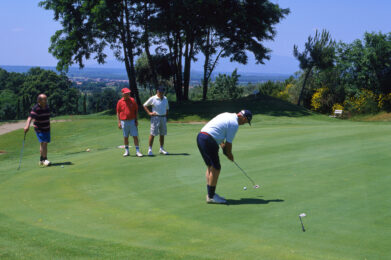 Players on the golf course